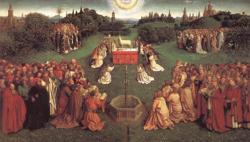 Jan Van Eyck Lamb worship oil painting image
